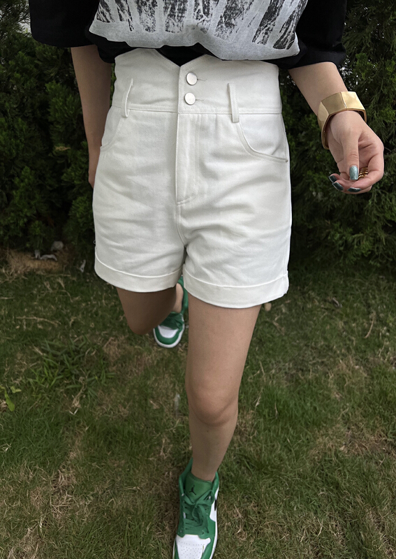 [f (x)] Korean versatile casual denim shorts dk7100# ozq