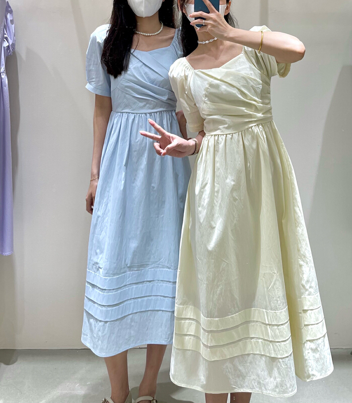 New in early summer! [from. V] simple temperament solid dress 5219-1# ll