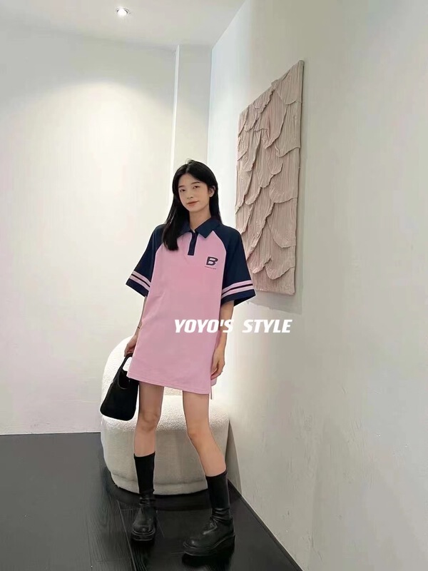 [yoyo's] casual and versatile letter print dress 8522# XYY