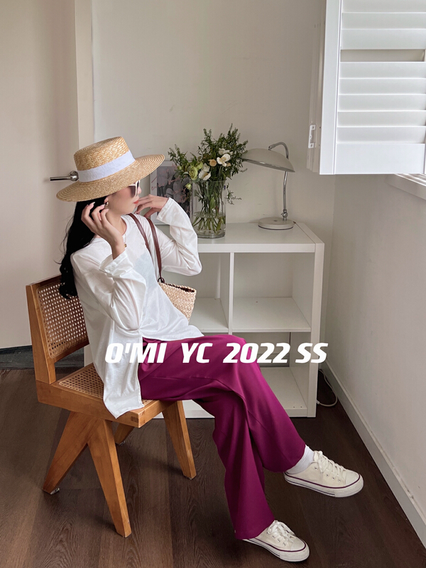 goods in stock! New in early summer! [O MI] lazy split pleated sunscreen shirt ys1-9607# HBx
