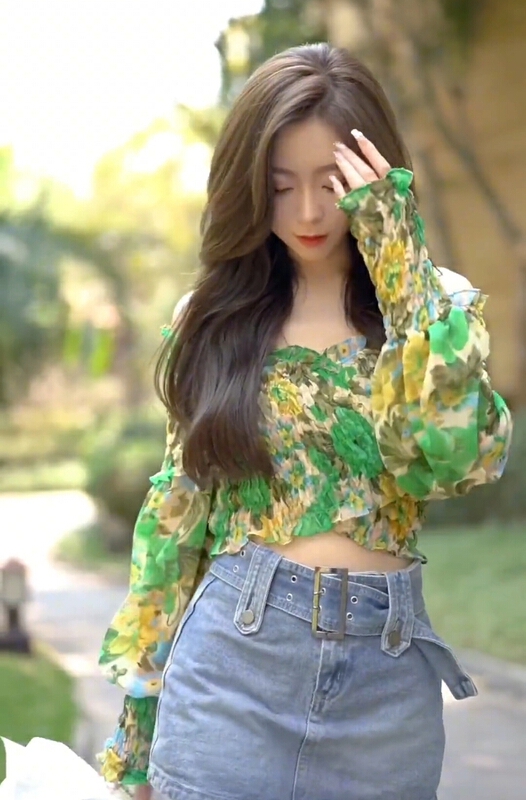 goods in stock! New in early summer! [goblin] Vintage Design V-neck Floral Chiffon Blouse 22100# PCZ