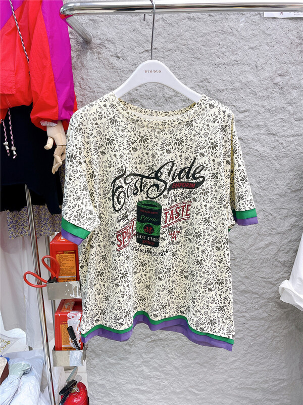 [dodo] round neck Pullover versatile short sleeve T-shirt 9008# zyh