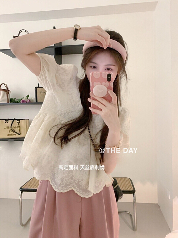 [the day] Korean Style Embroidered doll shirt 8909# ll