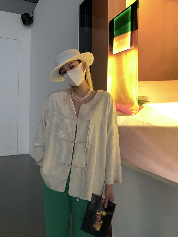 New year in early spring! [attitude] jacquard minority retro Chinese button up shirt aq4209# XYJ