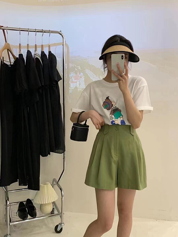 [Naikan Nik] casual Pinocchio cartoon printed short sleeve T-shirt 9615# lwy