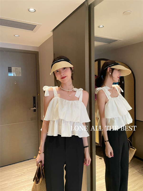 [1. One] fashionable and elegant temperament sling slim slim shirt 8091# WPL
