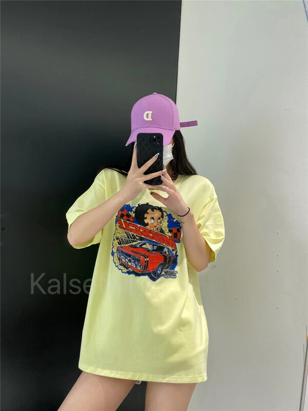 [kashefei] cartoon printed versatile short sleeve T-shirt (T-shirt only) t71-36# ozq
