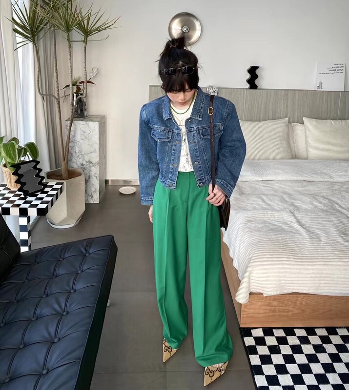 goods in stock! New year in early spring! 【XXXX ECT.】 Fashionable temperament, versatile and thin trousers (only trousers) 5x018# CLS