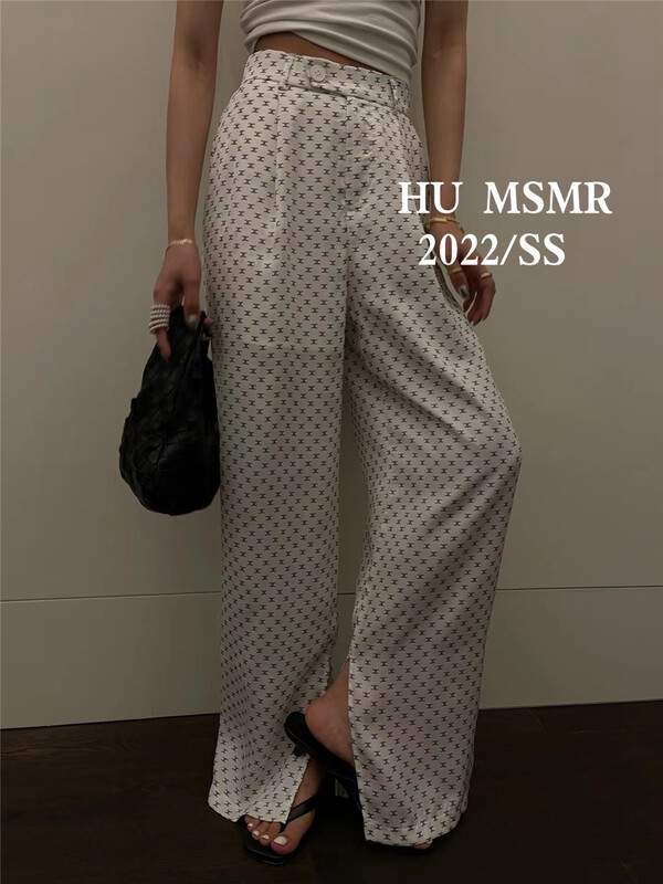 New in early summer! [Hu] Korean fashion loose print casual pants ys1-6336# zyh