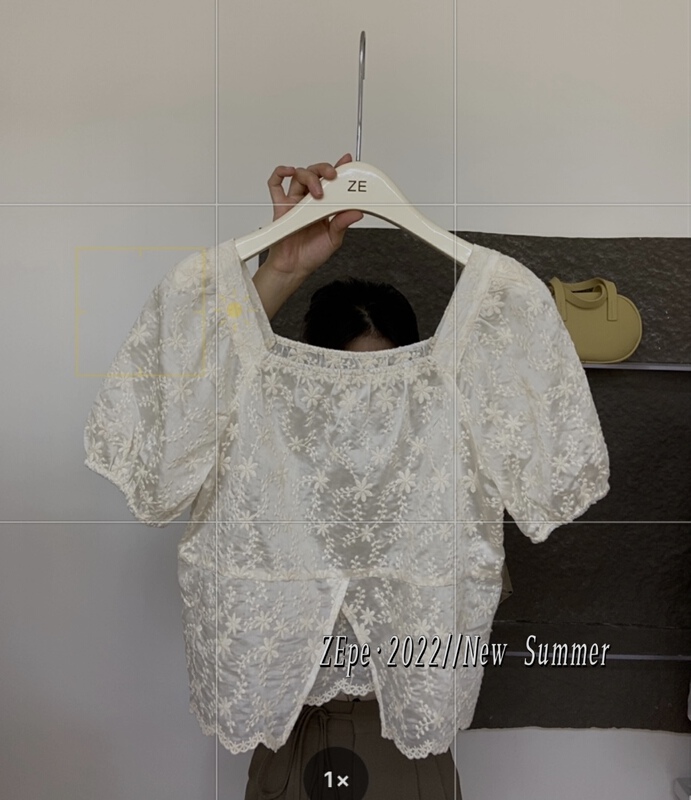 [Ze] fashion Korean style square neck shirt 8628# ll