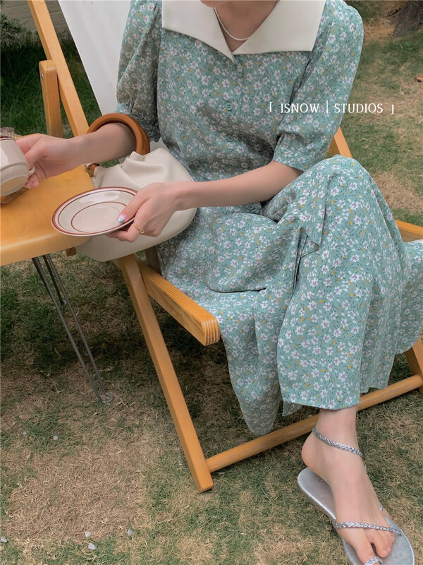 [I snow] small fresh floral dress 212378# WPL