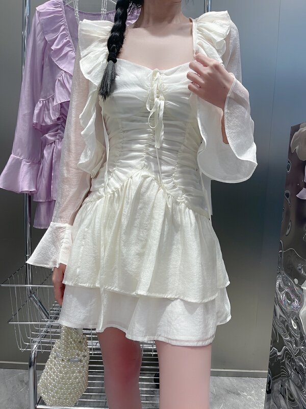 [M & M] Korean design ruffled jacket (excluding suspender skirt) 16352# PCZ