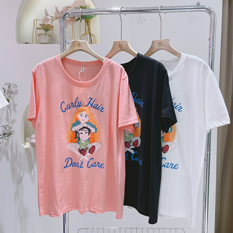 New year in early spring! [miss Xixi] Korean cute printed short sleeve T-shirt 190# L