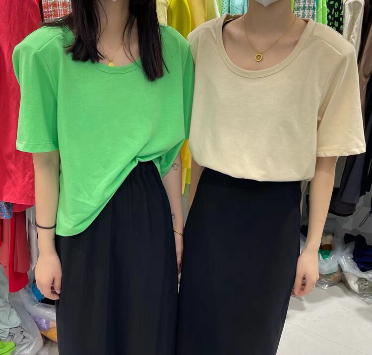 [modern 197] basic versatile clean short sleeve T-shirt ys1-5526# zyh