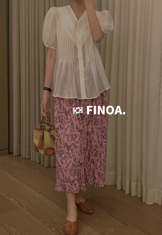 New in early summer! [finoa] ladies' floral fashion skirt 10422# CLS