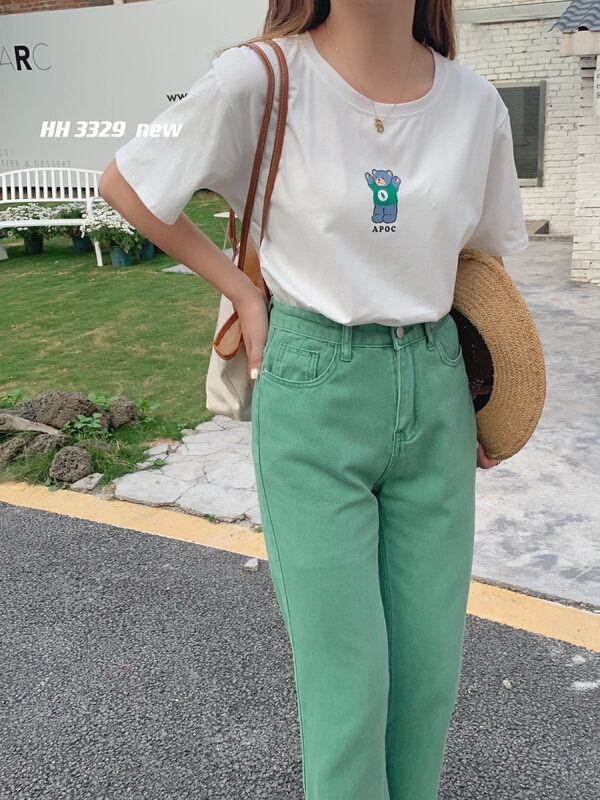 New in early summer! [HH] fashion pattern printed short sleeve T-shirt 3329# L