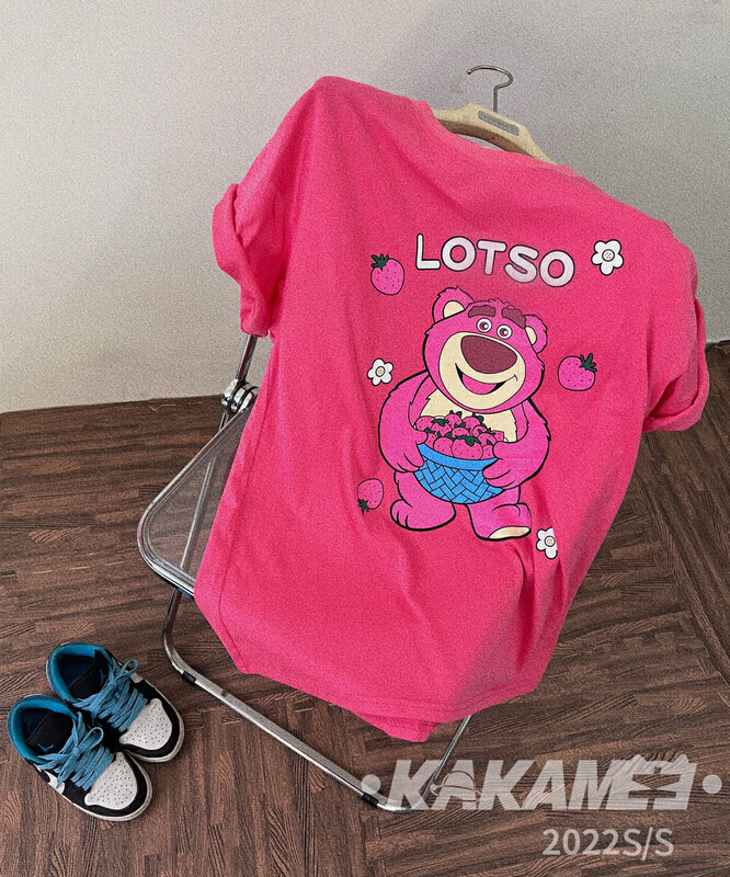 【KAKAMEE】卡通草莓粉熊短袖T恤  S368#  LSL