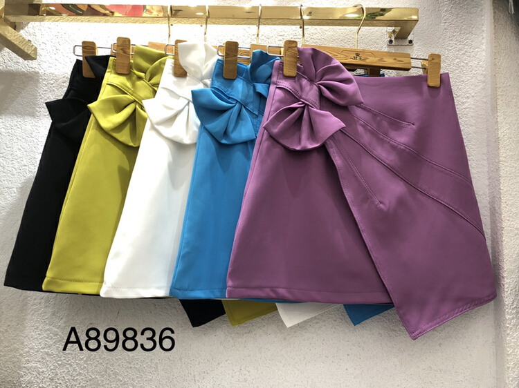 New in early summer! [queen] bowknot temperament versatile skirt a89836# ozq