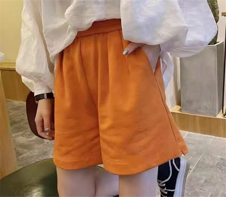 [Lexi] elastic waist Korean slim casual shorts 22182# L