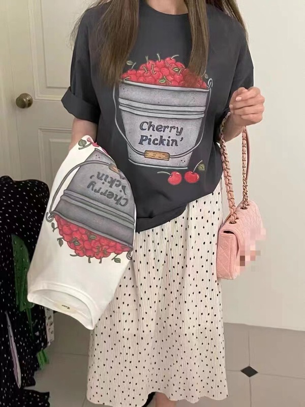 [Wo / men] graphic print loose short sleeve T-shirt 2878# zxl