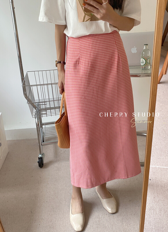 [cherry studio] Korean versatile plaid skirt 5006-1# HBx