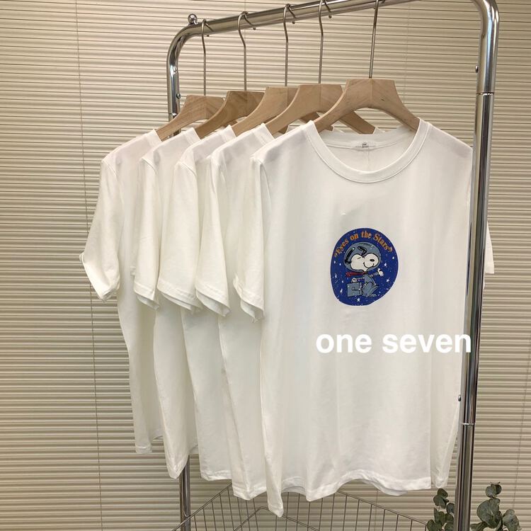 初夏上新!【ONE SEVEN】史努比套頭印花短袖T恤  6978#  XYY