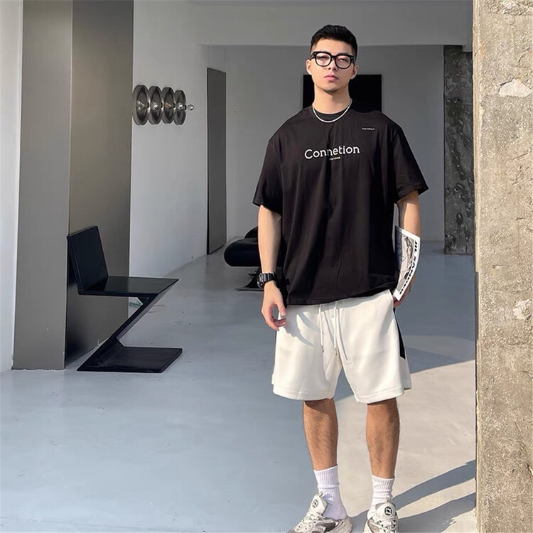 New in early summer! [MF] crew neck loose letter print short sleeve T-shirt 6982# ZZL