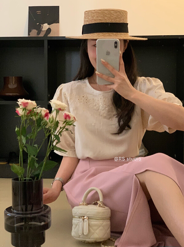[RS] simple solid color versatile blouse rs1885# XYY
