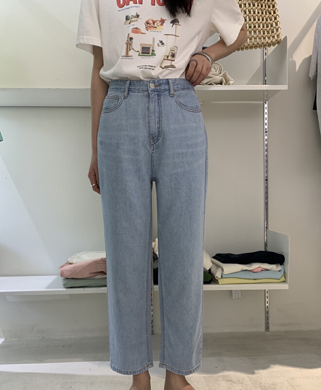 [emoni] ultra thin Tencel radish jeans e13474# CLS