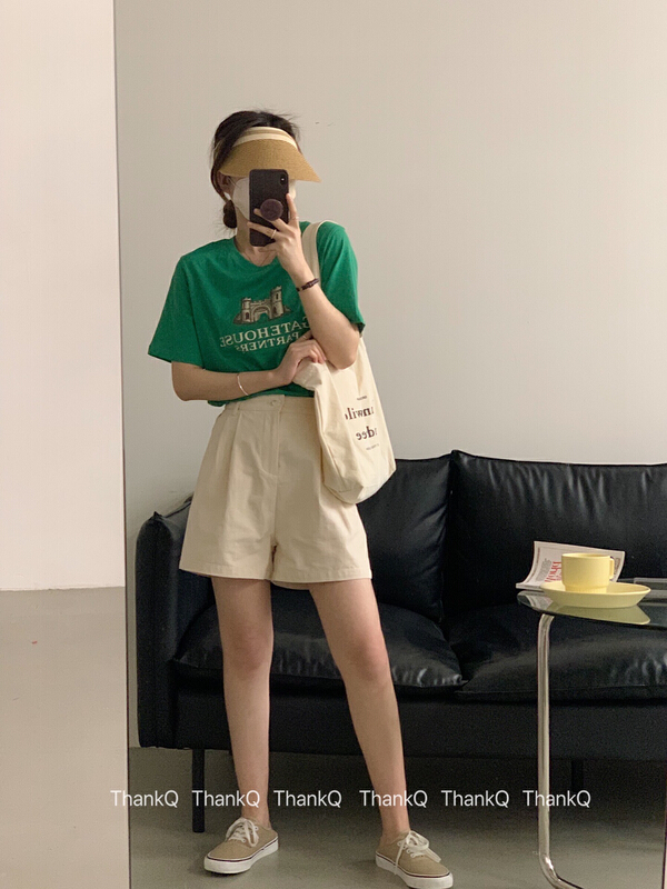 [thankq] simple and versatile comfortable casual shorts 6861# ZSY