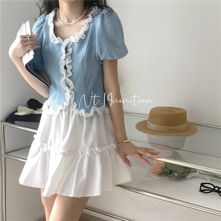 [19. Nineteen] splicing fashion Korean shirt 555# ll