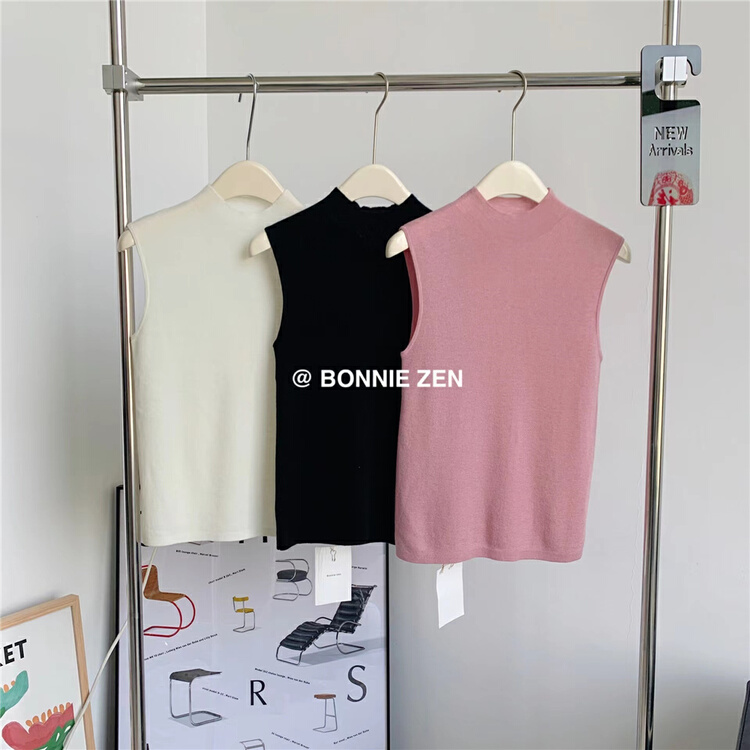 New in early summer! [Bonnie] simple and versatile tank top / sling (25% wool) 2293# XYJ