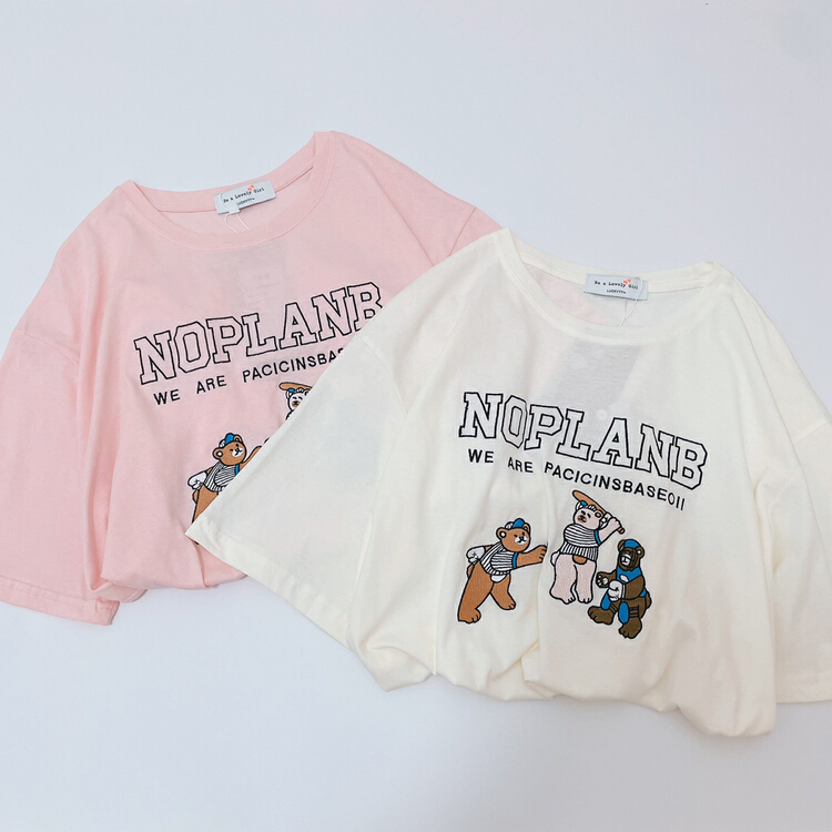 goods in stock! New in early summer! [lucky] bear crew neck versatile short sleeve T-shirt 8736# HBx