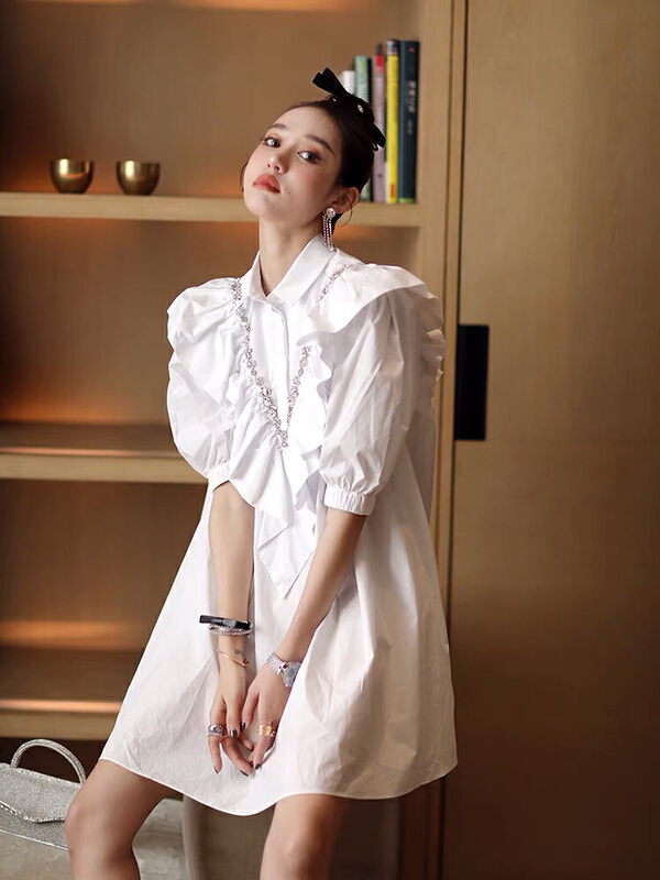 New in early summer! [iris] French heavy industry Nail Drill ear edge dress 1-17# JJ
