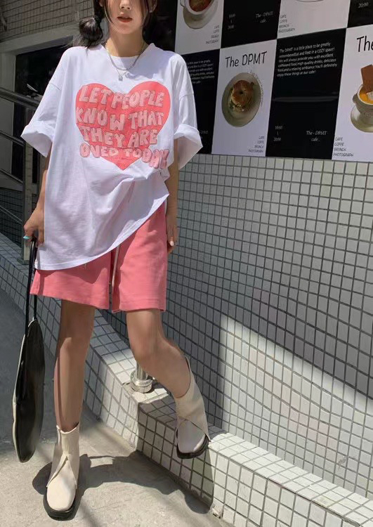 [HH & miss Lai] graphic print comfortable short sleeve T-shirt ys2-811# L