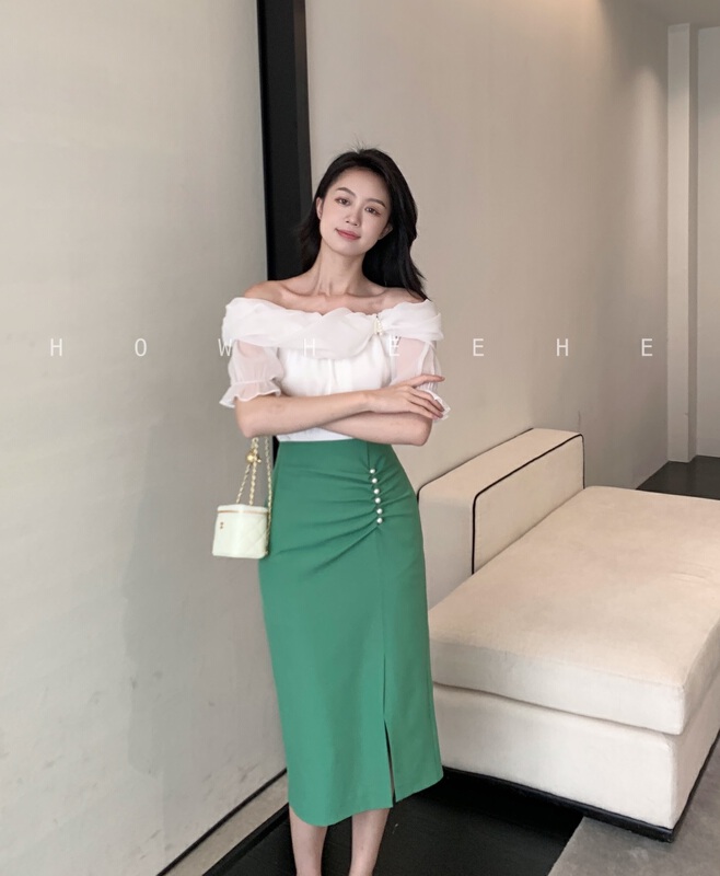 [Xiu Xixi] light mature Hip Wrap Skirt 19395# zxx