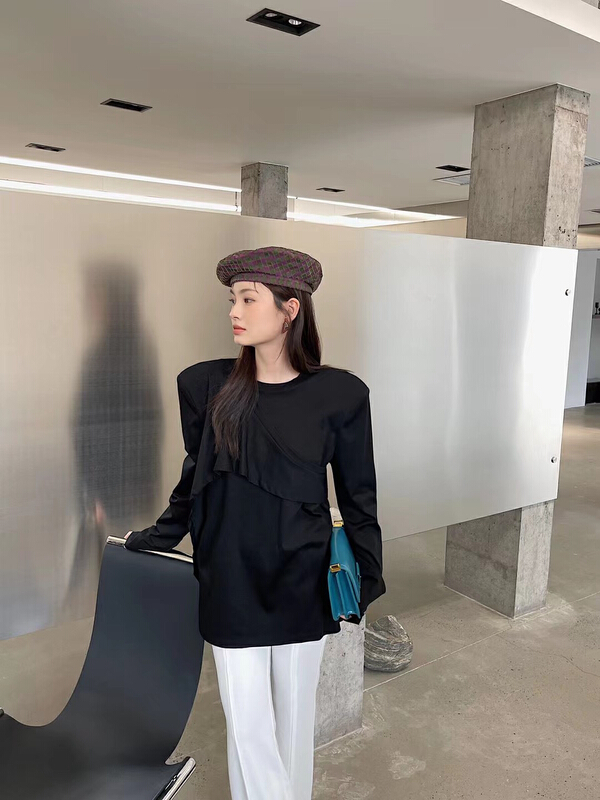 New year in early spring! [DS] Korean style design shoulder pad shirt 50023# XYJ