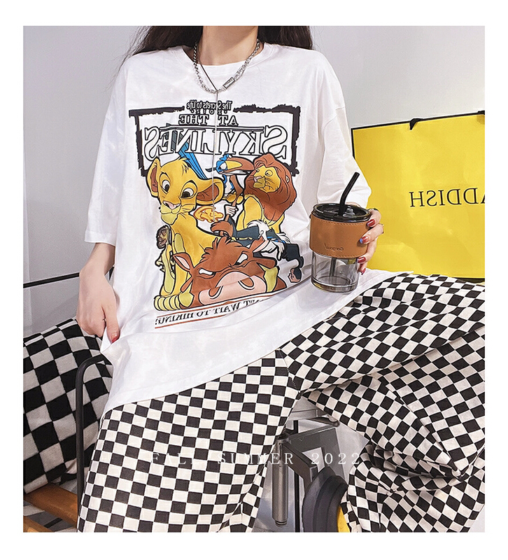 [Shanzhu] summer new Korean cartoon breathable color painting printed short sleeve T-shirt 265# XYY