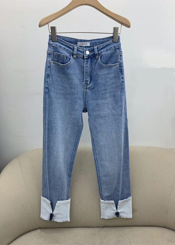 goods in stock! New in early summer! [1980] slim fit small straight elastic jeans 2c65068# zyh