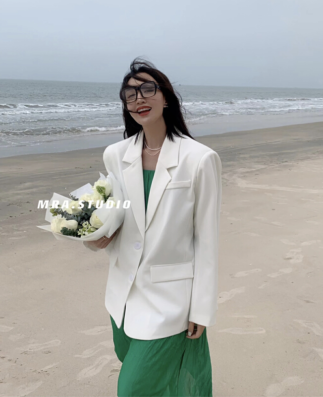 New year in early spring! [MRA] Korean style simple solid color versatile suit j2171# zxl