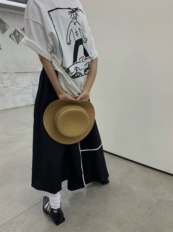 [YST] Korean back printed short sleeve T-shirt 5005# XJ
