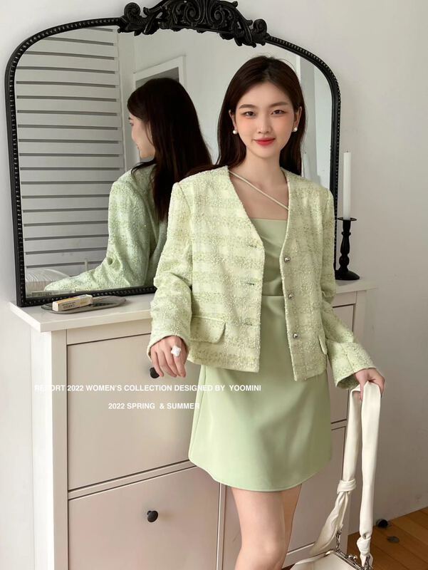New year in early spring! [yoomini] Korean fashion small fragrance short coat c12681# WPL