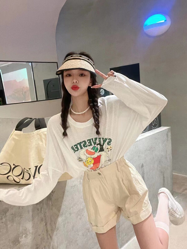 [ruru-clutching] personalized overalls casual shorts 2319# WPL
