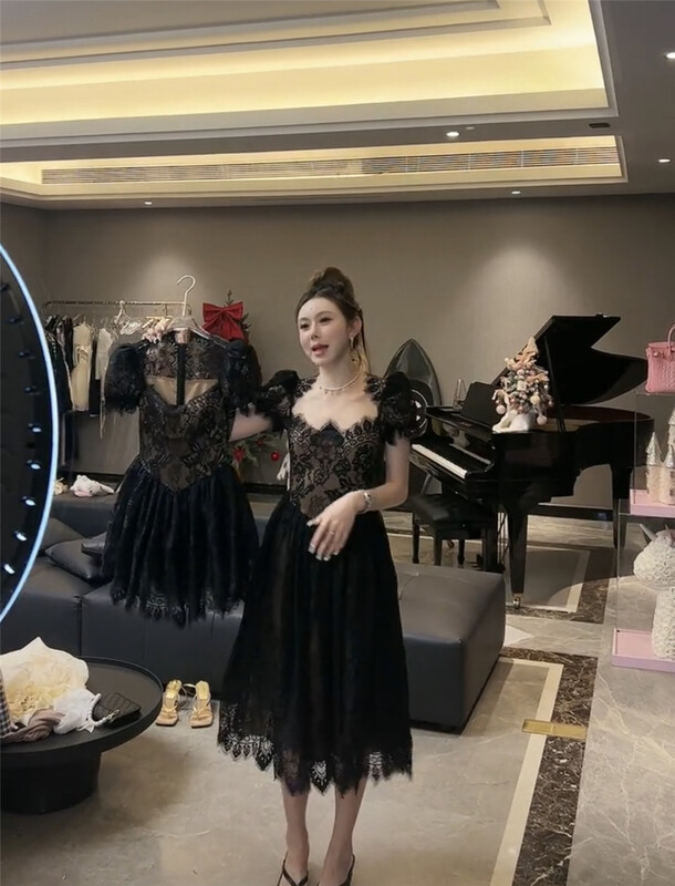 [see you] lace elegant dress 3995\pcz
