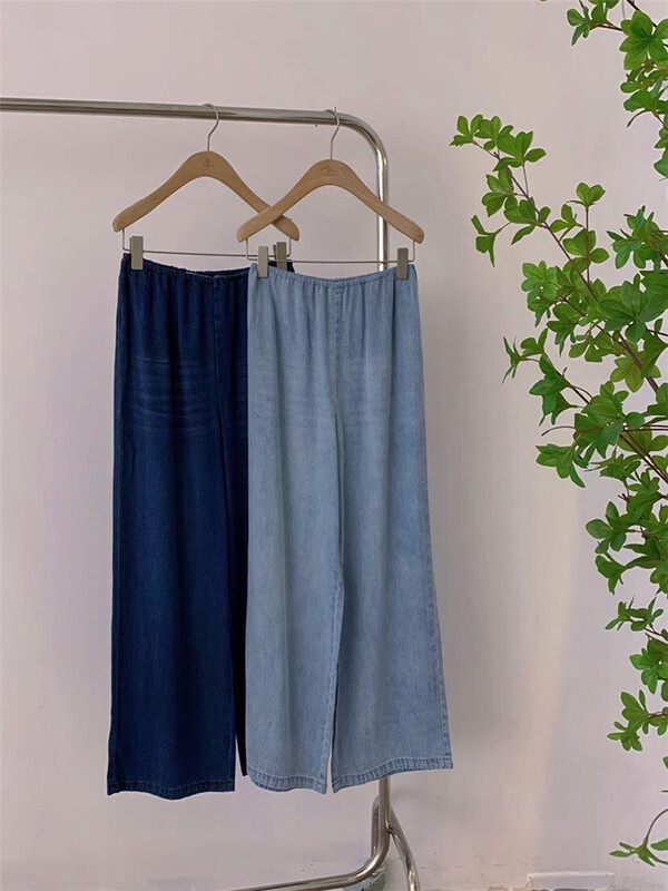 [kuose koser] Korean high waist loose wide leg jeans 15960# WPL