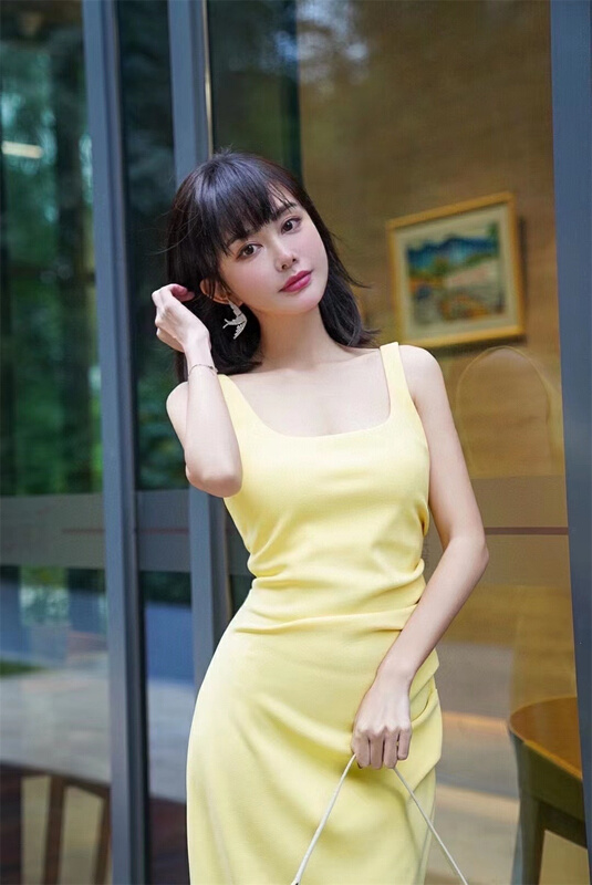 New year in early spring! [Yandian] Korean solid color suspender dress s280# JJ