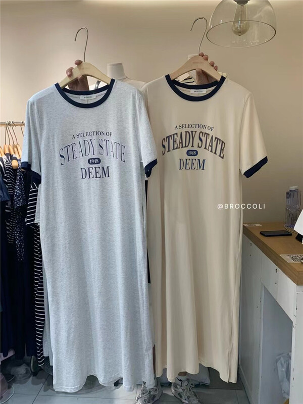 [broccoli] Korean casual loose letter dress 8060# zjy