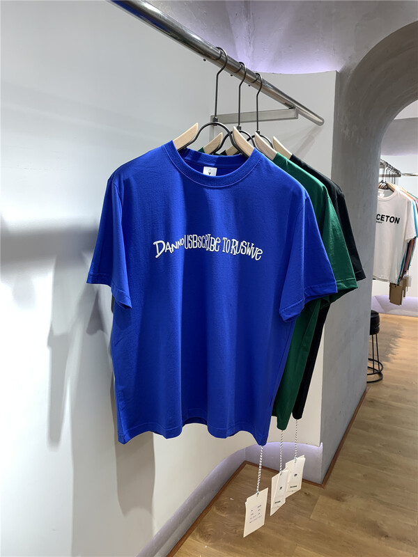 [quick simple] round neck letter printed short sleeve T-shirt 22090# ZZL