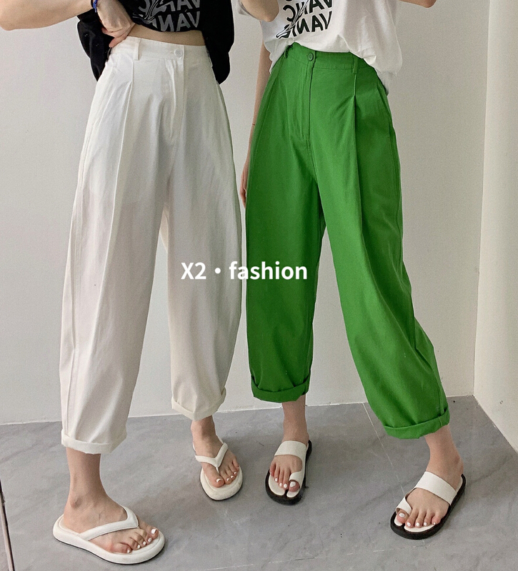 [x2] Korean loose fit casual pants 8873# ozq