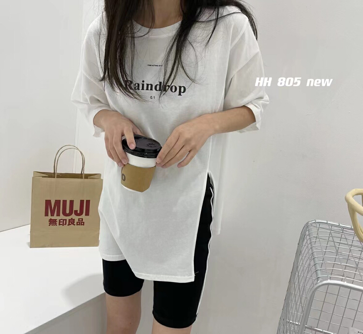 New in early summer! [HH] Korean casual letter printed short sleeve T-shirt ys1-805# L